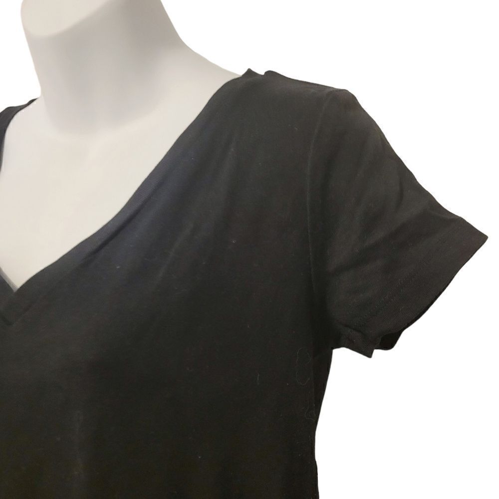 2/$20 Joe Fresh Plain Classic Black Top Tee T-shirt 100% Cotton Size: Large - Picture 3 of 5